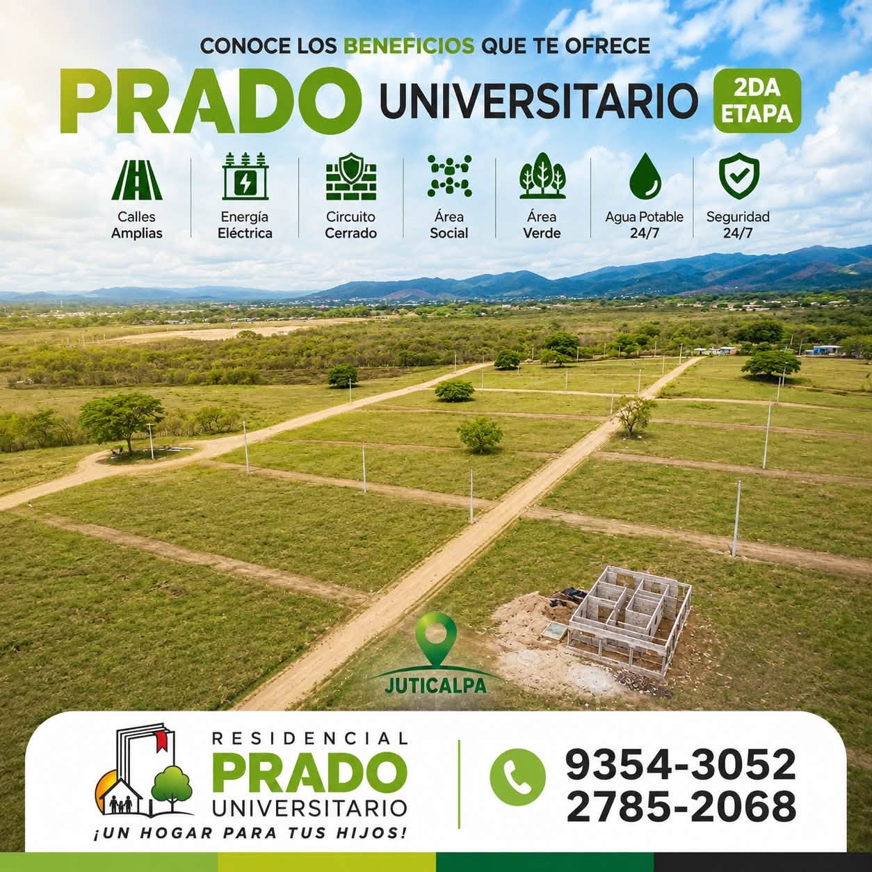 Camino de acceso a Residencial Prado Universitario, Juticalpa